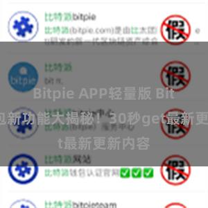 Bitpie APP轻量版 Bitpie钱包新功能大揭秘！30秒get最新更新内容