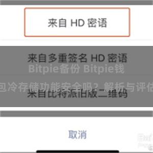 Bitpie备份 Bitpie钱包冷存储功能安全吗？解析与评估