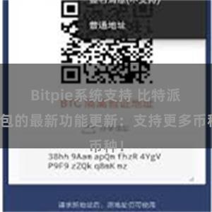 Bitpie系统支持 比特派钱包的最新功能更新：支持更多币种！
