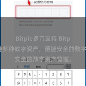 Bitpie多币支持 Bitpie系统支持多种数字资产，便捷安全的数字资产管理。