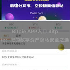 Bitpie APP入口 Bitpie：您的数字资产隐私安全之选