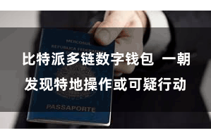 比特派多链数字钱包  一朝发现特地操作或可疑行动